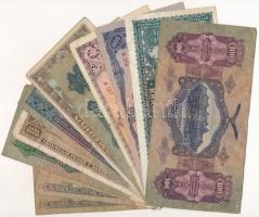 1930-1946. 12db-os (10xklf, 5P-1.000.000.000P) vegyes pengő bankjegy tétel T:III,III-