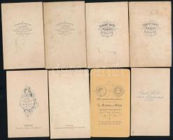 cca 1860-1870 Dámák, úriasszonyok divatja 15 db vizitkártya