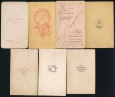 cca 1860-1870 Dámák, úriasszonyok divatja 15 db vizitkártya