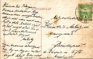 1914 Lovasberény, Gróf Cziráky kastély kapuja. W.L. (?) 6370. (fl)