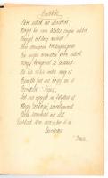 1934-1967 Régi emlékkönyv, bejegyzésekkel, kopott vászon-kötésben