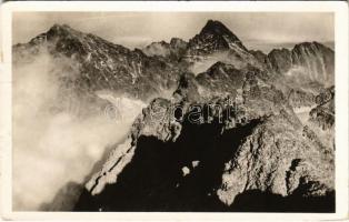 1949 Tátra, Magas-Tátra, Vysoké Tatry; Vysoká 2565 m / Tátra-csúcs / mountain peaks