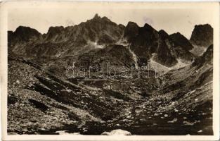 1948 Tátra, Magas-Tátra, Vysoké Tatry; Dolina Zlomisk, Zlobivá / Omladék-völgy, Márta-csúcs / valley, mountain peak