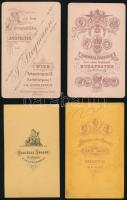 cca 1860-1890 4 db, katonákat ábrázoló vizitkártya /  soldiers on vintage photos