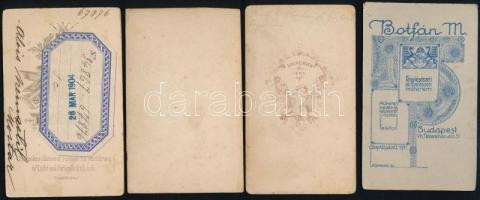 cca 1860-1890 4 db, katonákat ábrázoló vizitkártya /  soldiers on vintage photos