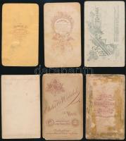 cca 1860-1890 6 db, katonákat ábrázoló vizitkártya vegyes minőségben /  soldiers on vintage photos