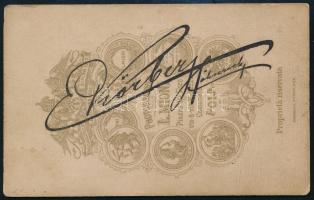 cca 1890 Pola, Körber haditengerész alhadnagy feliratozott vizitkártya / Pola navy officer signed ph...