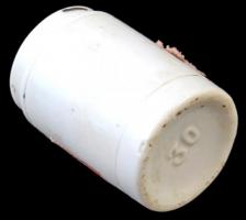 cca 1920-1940 Makó, "Reményhez" Gyógyszertár porcelán kenőcsös tégelye, az oldalán részben...