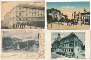 10 db RÉGI magyar város képeslap: Kaposvár, Cegléd, Veszprém, Sopron, Nagykőrös, Sárospatak, Szerencs, Győr / 10 pre-1945 Hungarian town-view postcards