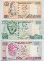 Ciprus 1997. 1Ł + 10Ł + 2001. 5Ł T:III szép papír Cyprus 1997. 1 Pound + 10 Pound + 2001. 5 Pound C:F nice paper Krause#57,59,61a