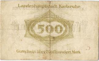 Német Birodalom/Weimari Köztársaság/Karlsruhe 1922.9.21. 500M T:III