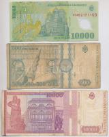 Románia 1992. 500L + 1994. 10.000L + 1998. 1000L + 5000L + 2000. 10.000L T:vegyes
Romania 1992. 500...