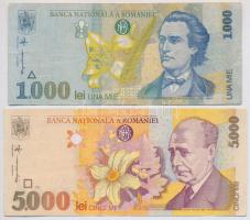 Románia 1992. 500L + 1994. 10.000L + 1998. 1000L + 5000L + 2000. 10.000L T:vegyes
Romania 1992. 500...