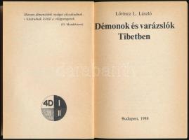 Lőrincz L. László: Démonok és varázslók Tibetben. Bp.,1988., Akadémiai Kiadó. Kiadói papírkötés. Rit...