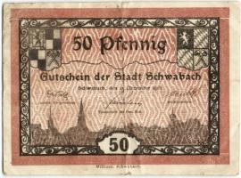 Német Birodalom/Weimari Köztársaság/Schwabach 1918.12.15. 50Pf T:III