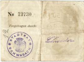 Német Birodalom/Weimari Köztársaság/Schwabach 1918.12.15. 50Pf T:III