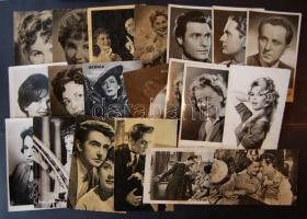 50db főleg magyar színész képeslap közte 6db dedikált