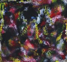 Korniss jelzéssel: A színek játéka tükörképben I. Olaj, farost, hátoldalán jelzett, fa keretben, 27x30 cm