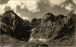 1952 Tátra, Magas-Tátra, Vysoké Tatry; Lomnicky stít, Kezmarsky stít / Lomnici-csúcs és Késmárki-csúcs / mountain peaks