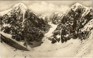 Tátra, Magas-Tátra, Vysoké Tatry; Lomnicky stít, Kezmarsky stít, Kezmarské Vidly / Lomnici-csúcs és Késmárki-csúcs / mountain peaks (EK)