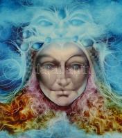 SZE jelzéssel: Női portré. Olaj, farost, fa keretben, 50×60 cm