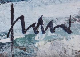 Fodor József (1935-2007): Öreg tanya. Olaj, farost, jelzett, üvegezett fa keretben, hátoldalán a műv...