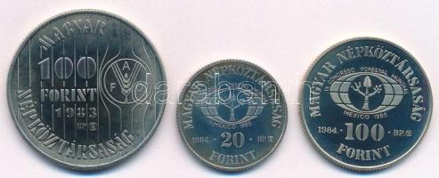 1983. 100Ft Cu-Ni "FAO" + 1984. 20Ft Cu-Ni "FAO" + 1984. 100Ft Cu-Ni "FAO&q...