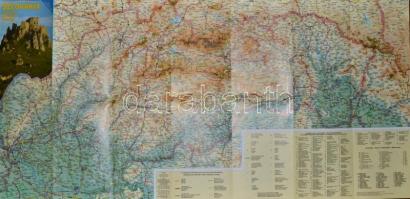 1993 Szlovákia térképe, magyar településnevekkel, kiadja: DIMAP, 90×44 cm