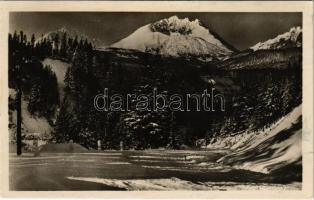 Tátraszéplak, Tatranska Polianka, Westerheim  (Tátra, Magas-Tátra, Vysoké Tatry); Gerlachovsky stít / Gerlachfalvi-csúcs télen / mountain peak in winter