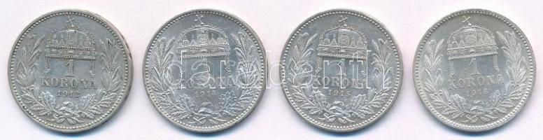 1912-1916. 1K Ag "Ferenc József" (4xklf) T:1-,2
Adamo K5.1