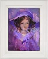 Budai László (1965): Merengő. Olaj, farost, jelzett, keretben, hátoldalán címkével, 40×30 cm