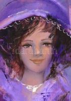 Budai László (1965): Merengő. Olaj, farost, jelzett, keretben, hátoldalán címkével, 40×30 cm