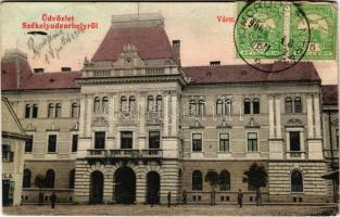 1908 Székelyudvarhely, Odorheiu Secuiesc; vármegyeház. Zabolai Székely Dénes / county hall. TCV card (fl)