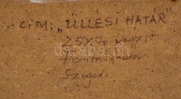 Fontos Sándor (1920-1991): Üllési határ (Szeged közelében). Vegyes technika, farost, jelzett, hátold...