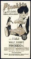 Walt Disney Pinocchiós számolócédula