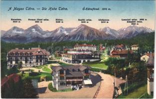 Tátrafüred, Ótátrafüred, Altschmecks, Stary Smokovec (Tátra, Magas-Tátra, Vysoké Tatry); Kertész Tódor üzlete, szálloda, nyaraló / souvenir shop, hotel