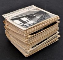 56 db felkartonzott fotó MSZMP épületekről, pártházakról, kultúrházakról, negatívokkal