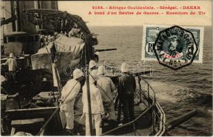 Dakar, A bord dun Navire de Guerre, Exercices de Tir / shooting practice on board the warship