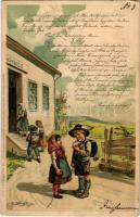 1901 Romantic children. S. 52/3. Die grosse That Kunstverlag Rafael Neuber litho s: E. Döcker jun. (EK)
