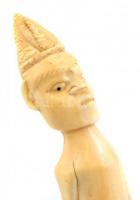 Vadász. Faragott csont szobrocska m: 20 cm