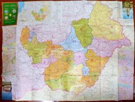 A romániai magyar református egyházak térképe, 1:515.000, 80×112 cm