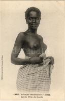 Jeune Fille de Gorée / young woman from Gorée, Senegalese folklore, half-nude (pinhole)