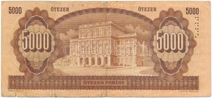 1992. 5000Ft "J 44269034" nyomdahibás bankjegy, csak egy sorszám! T:III
Hungary 1992. 500...