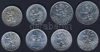Csehszlovákia 1947-73. 10K Ag (2x) klf, 25K Ag (2x) klf, 50K Ag (2x) klf, 100K Ag (2x) klf T:2,2/3 ph. Összesen 8 klf db!