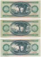 1975. 10Ft (3x) T:III közte szép papír
Adamo F8