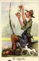 1966 Le degoute / French fishing humour art postcard s: Raffray (EK)