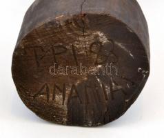 TPI. jelzéssel: Isten szobor. Anania. Faragott fa szobor. 45 cm