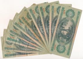 1962. 10Ft (10x) T:III-IV szakadás, fo. Adamo F6