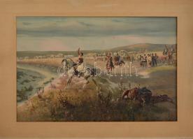 Styka, Jan (1858-1925) festménye után, 1910 körül: Petőfi a nagyszebeni ütközetben, 1849. március 11...