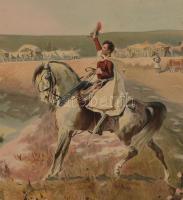 Styka, Jan (1858-1925) festménye után, 1910 körül: Petőfi a nagyszebeni ütközetben, 1849. március 11...